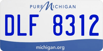 MI license plate DLF8312