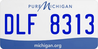 MI license plate DLF8313