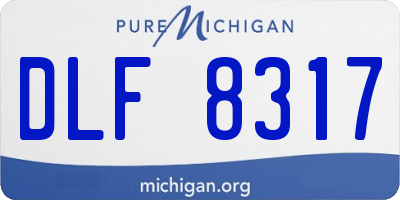 MI license plate DLF8317