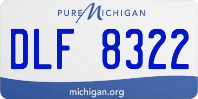 MI license plate DLF8322