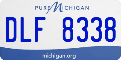 MI license plate DLF8338
