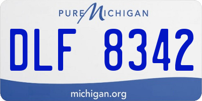 MI license plate DLF8342