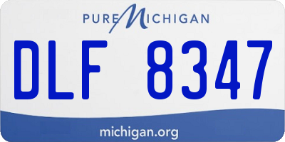 MI license plate DLF8347