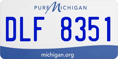 MI license plate DLF8351