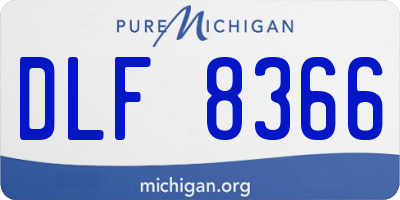 MI license plate DLF8366