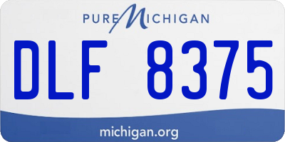 MI license plate DLF8375