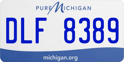 MI license plate DLF8389