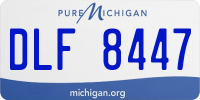 MI license plate DLF8447