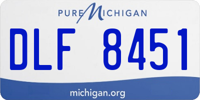 MI license plate DLF8451