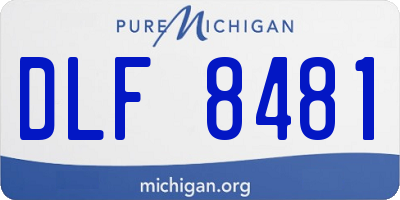 MI license plate DLF8481