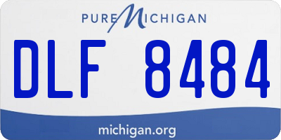 MI license plate DLF8484
