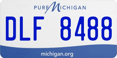 MI license plate DLF8488