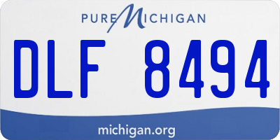 MI license plate DLF8494