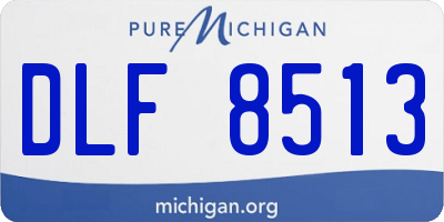 MI license plate DLF8513
