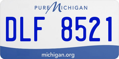 MI license plate DLF8521