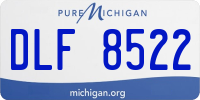 MI license plate DLF8522
