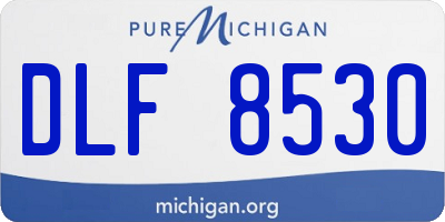 MI license plate DLF8530