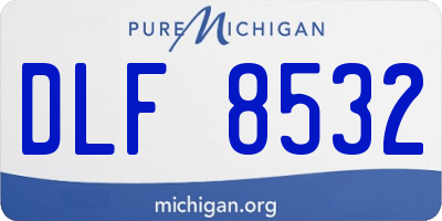 MI license plate DLF8532