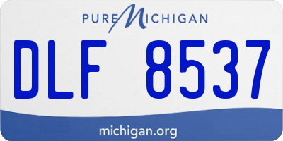 MI license plate DLF8537