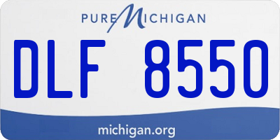 MI license plate DLF8550