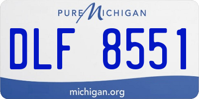 MI license plate DLF8551