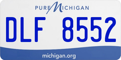 MI license plate DLF8552