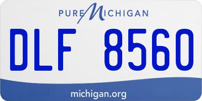 MI license plate DLF8560