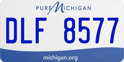 MI license plate DLF8577
