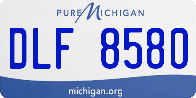 MI license plate DLF8580