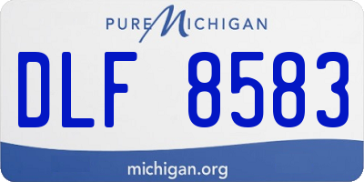 MI license plate DLF8583
