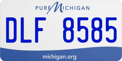 MI license plate DLF8585