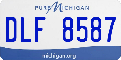 MI license plate DLF8587