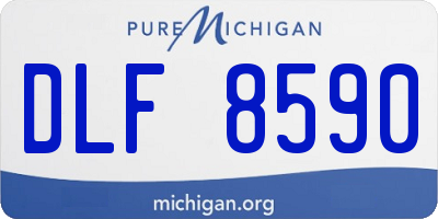 MI license plate DLF8590