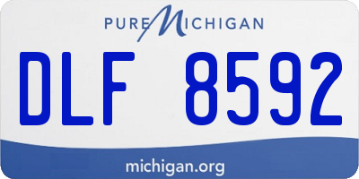 MI license plate DLF8592
