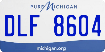 MI license plate DLF8604