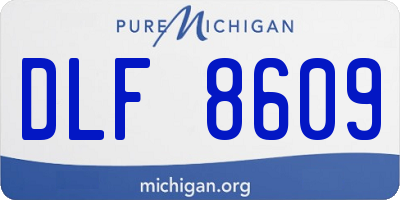 MI license plate DLF8609