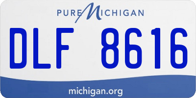 MI license plate DLF8616