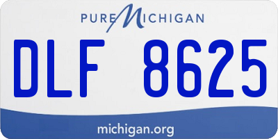 MI license plate DLF8625