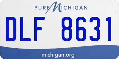 MI license plate DLF8631