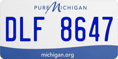 MI license plate DLF8647