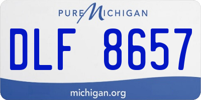 MI license plate DLF8657