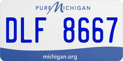 MI license plate DLF8667