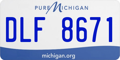 MI license plate DLF8671