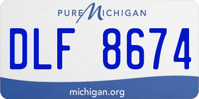 MI license plate DLF8674