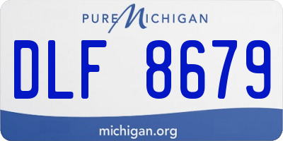 MI license plate DLF8679