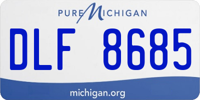 MI license plate DLF8685