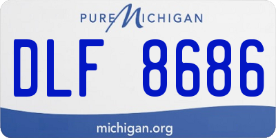 MI license plate DLF8686