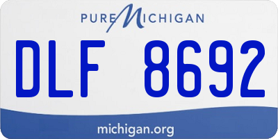MI license plate DLF8692