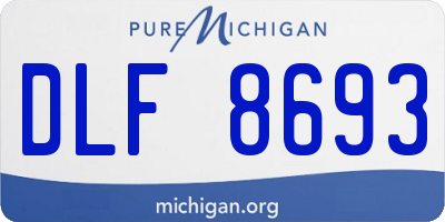 MI license plate DLF8693