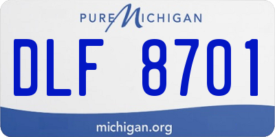MI license plate DLF8701